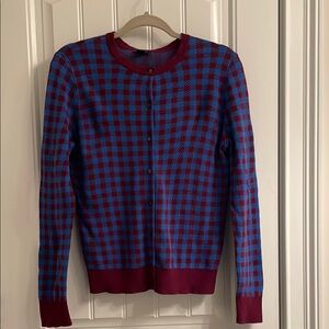 Ann Taylor, Plaid Button-Up Women Sweater